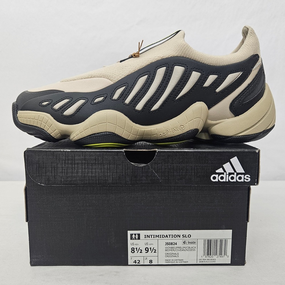 Adidas Intimidation SLO Slip-On Shoes JS0824 Wonder Beige Black Mens Size 8.5